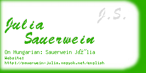 julia sauerwein business card